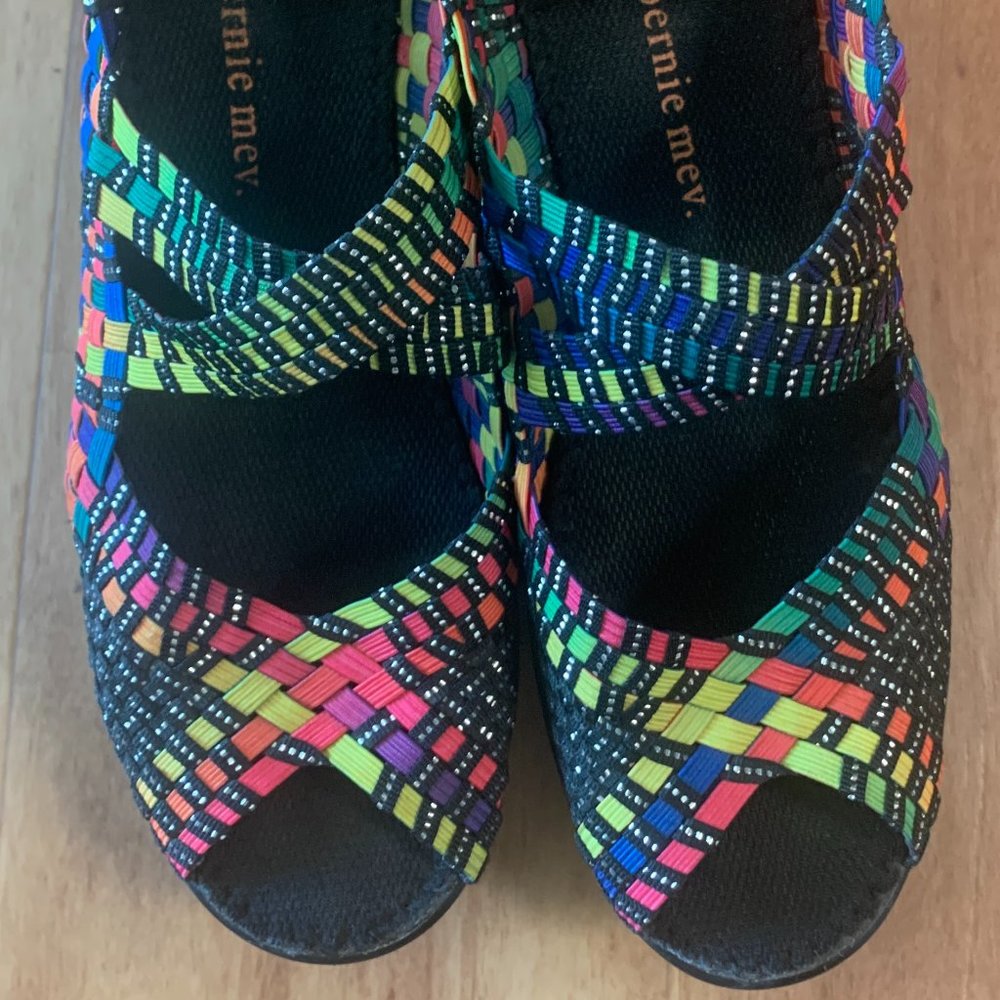 Bernie mev woven platform shoes Rainbow colors, Festive, LGBTQ  Mardi Gras 39/8
